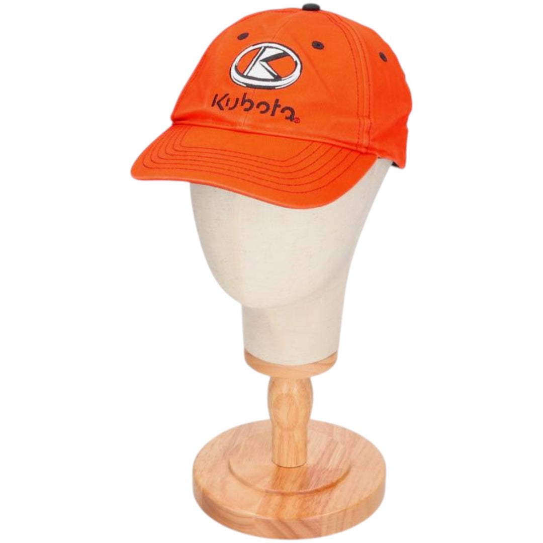 CHOKO KUBOTA Advertising Baseball Cap, 6-Panel Cap, One Size Fits Most cotton orange type Vintage Second Hand