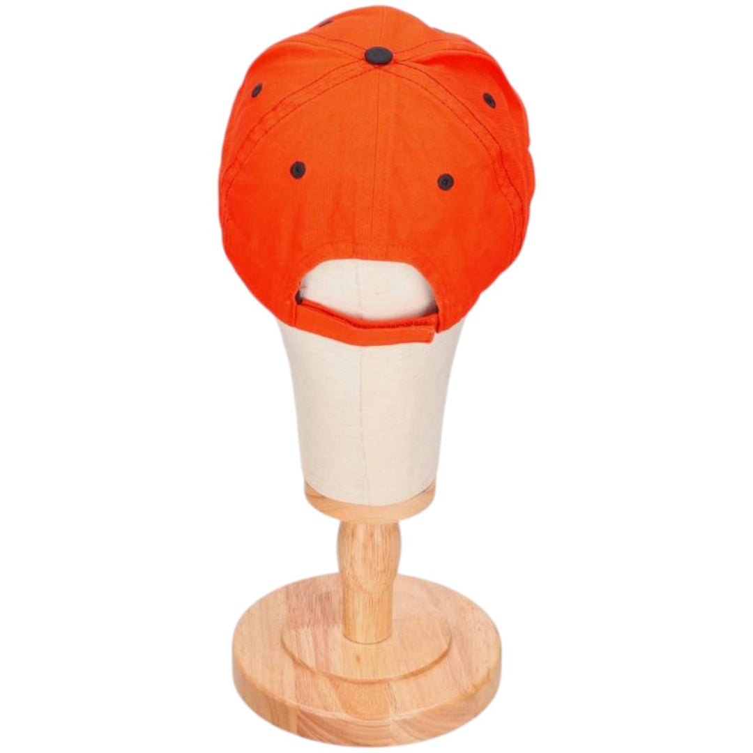 CHOKO KUBOTA Advertising Baseball Cap, 6-Panel Cap, One Size Fits Most cotton orange type Vintage Second Hand