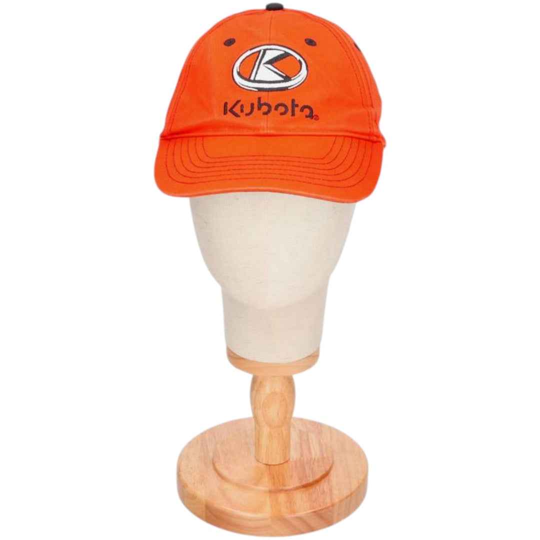 CHOKO KUBOTA Advertising Baseball Cap, 6-Panel Cap, One Size Fits Most cotton orange type Vintage Second Hand