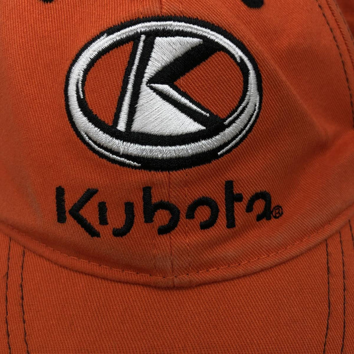 CHOKO KUBOTA Advertising Baseball Cap, 6-Panel Cap, One Size Fits Most cotton orange type Vintage Second Hand