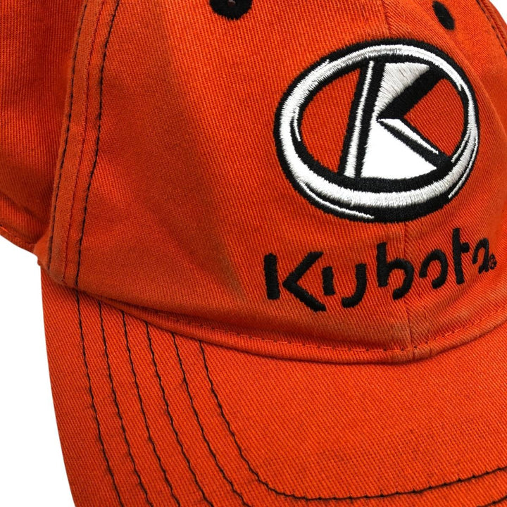CHOKO KUBOTA Advertising Baseball Cap, 6-Panel Cap, One Size Fits Most cotton orange type Vintage Second Hand