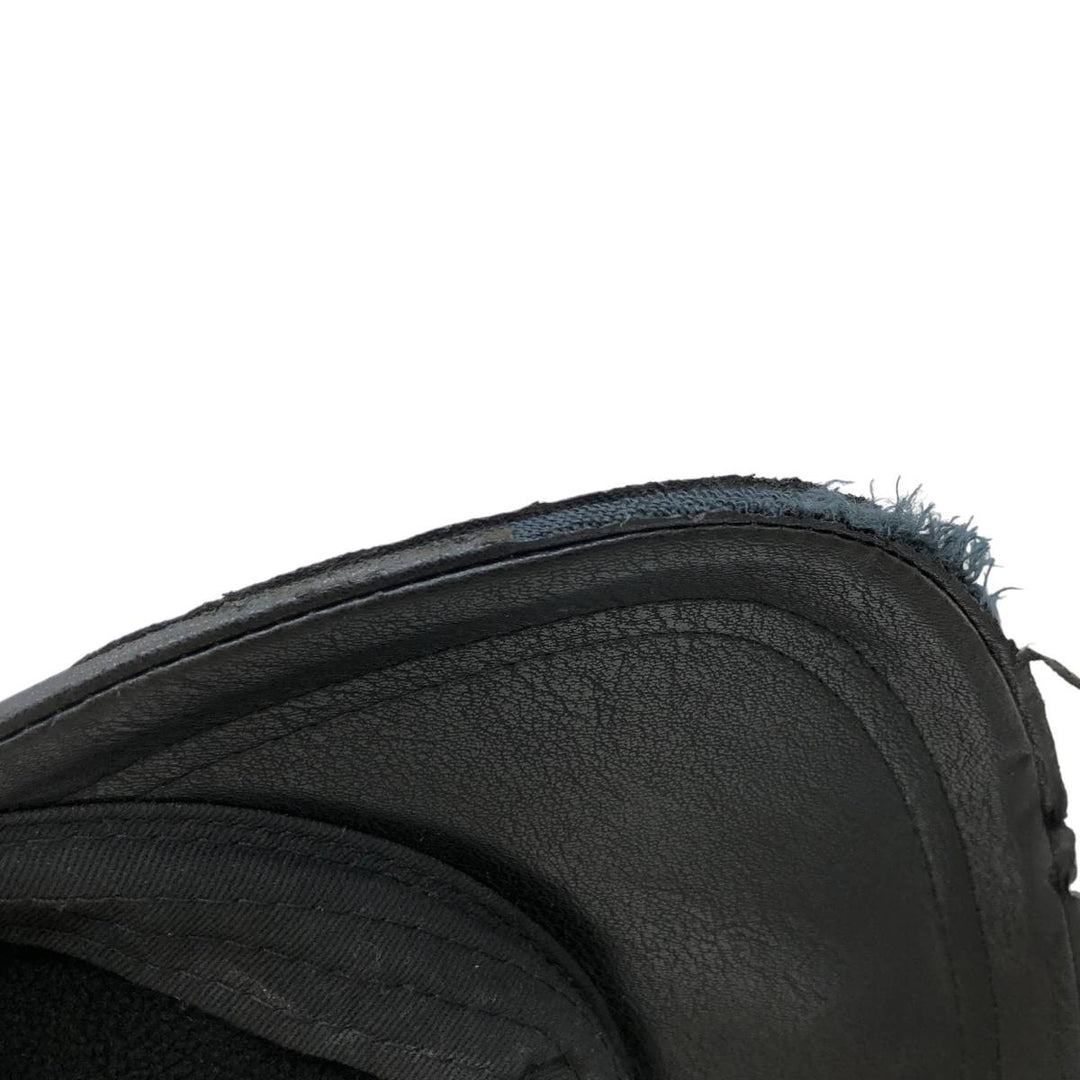 Earflap faux leather cap, one size fits most unclear black type Vintage Second Hand