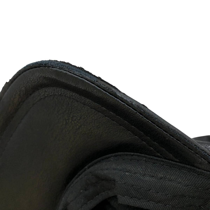 Earflap faux leather cap, one size fits most unclear black type Vintage Second Hand