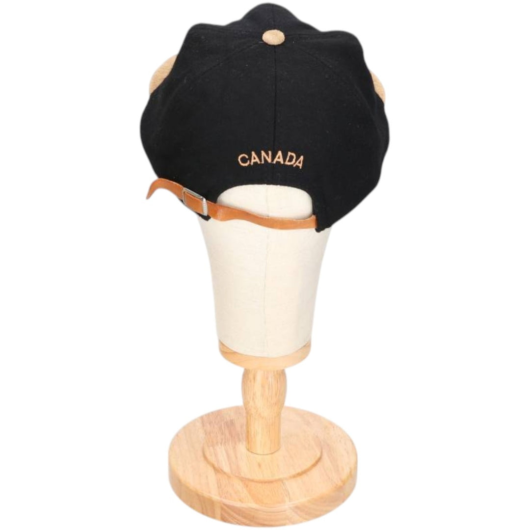 1994 KP CAPS Lillehammer Olympics Wool Two-Tone Leather Brim 6-Panel Cap (One Size Fits Most) wool black type Vintage Second Hand