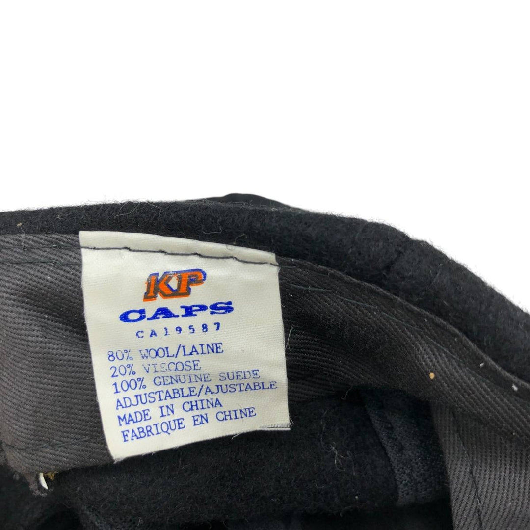 1994 KP CAPS Lillehammer Olympics Wool Two-Tone Leather Brim 6-Panel Cap (One Size Fits Most) wool black type Vintage Second Hand