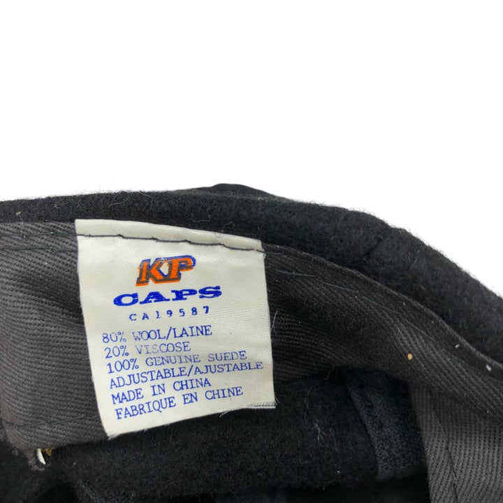 1994 KP CAPS Lillehammer Olympics Wool Two-Tone Leather Brim 6-Panel Cap (One Size Fits Most) wool black type Vintage Second Hand