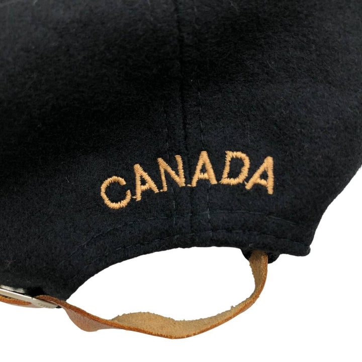 1994 KP CAPS Lillehammer Olympics Wool Two-Tone Leather Brim 6-Panel Cap (One Size Fits Most) wool black type Vintage Second Hand