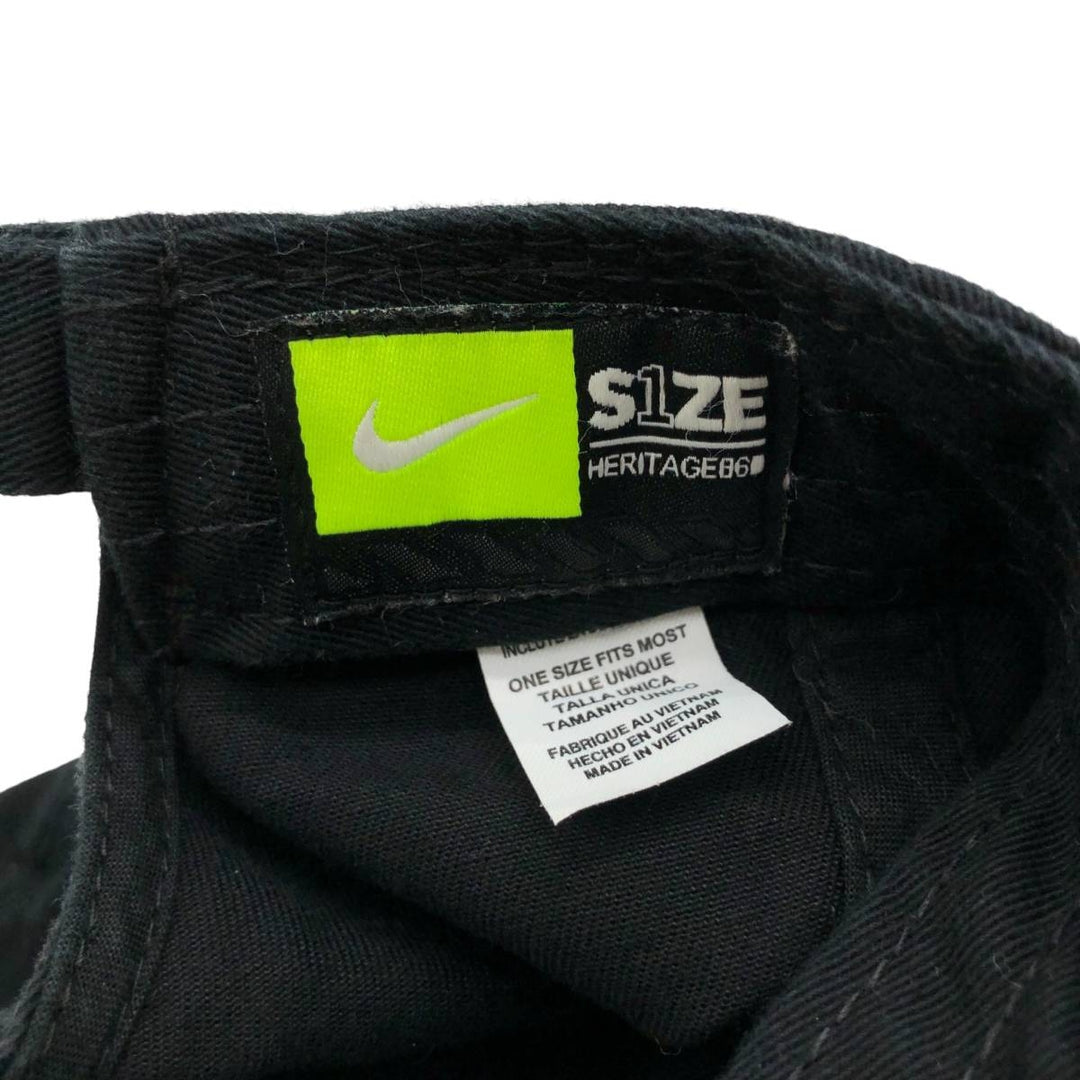Nike College Baseball Cap, 6-Panel Cap, One Size Fits Most cotton black type Vintage Second Hand