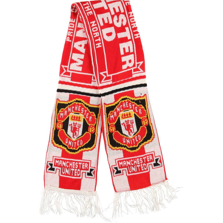 PREMIER LEAGE Premier League MANCHESTER UNITED FC Manchester United Soccer Scarf unclear red type Vintage Second Hand