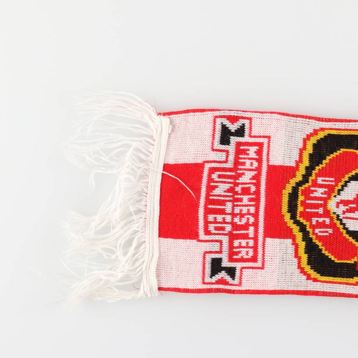 PREMIER LEAGE Premier League MANCHESTER UNITED FC Manchester United Soccer Scarf unclear red type Vintage Second Hand