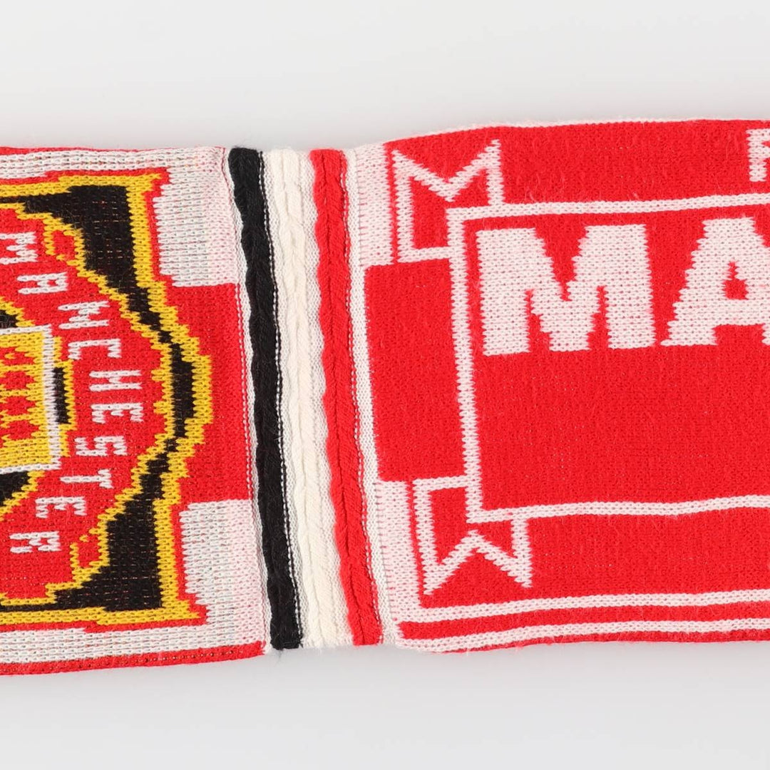 PREMIER LEAGE Premier League MANCHESTER UNITED FC Manchester United Soccer Scarf unclear red type Vintage Second Hand