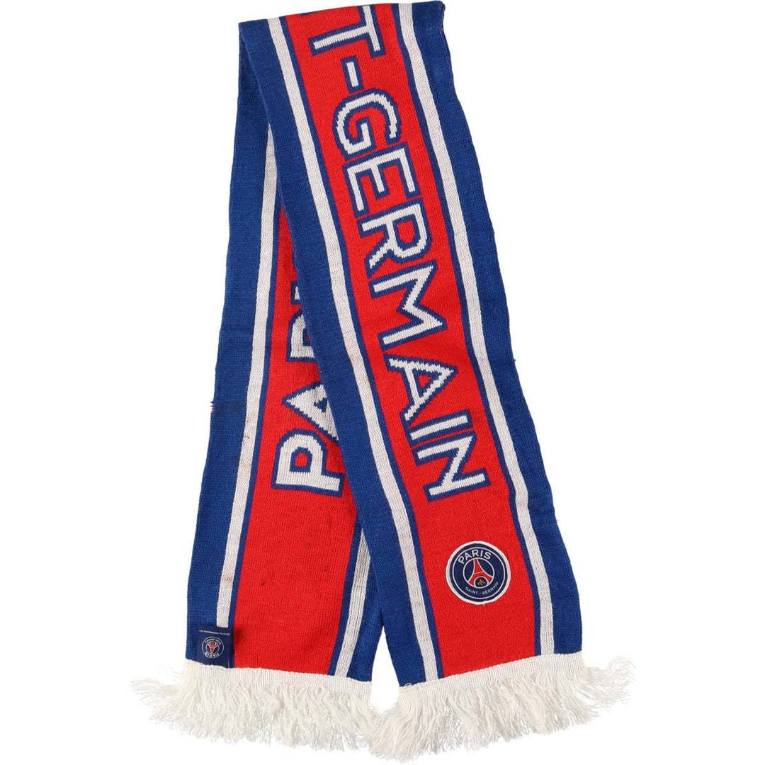 LIGUE 1 Paris Saint-Germain FC Tricolor Soccer Acrylic Scarf acrylic red type Vintage Second Hand