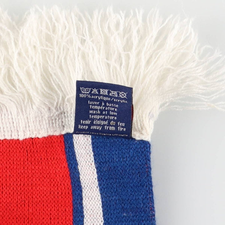LIGUE 1 Paris Saint-Germain FC Tricolor Soccer Acrylic Scarf acrylic red type Vintage Second Hand