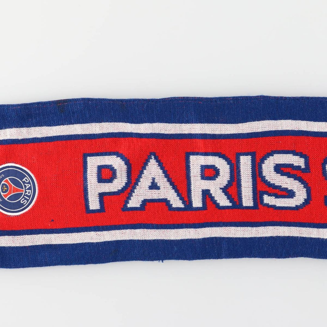 LIGUE 1 Paris Saint-Germain FC Tricolor Soccer Acrylic Scarf acrylic red type Vintage Second Hand