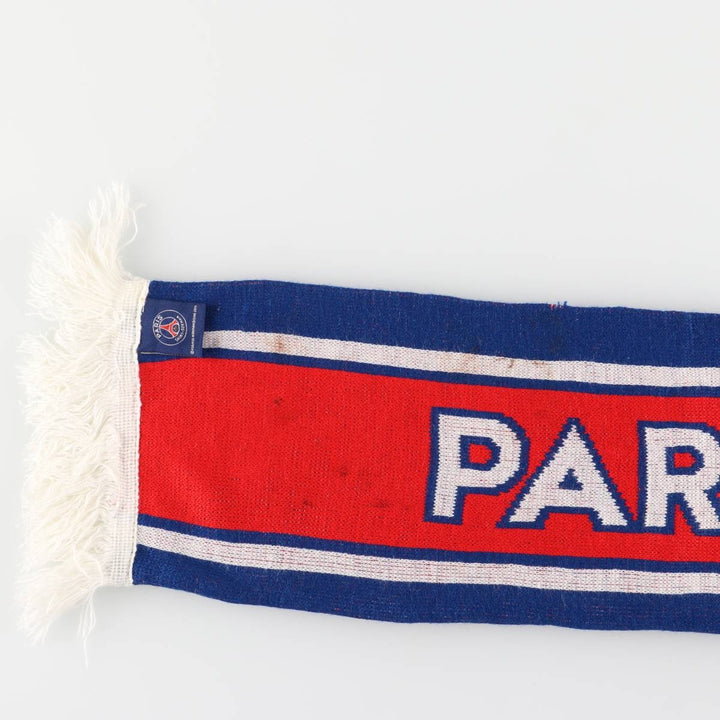 LIGUE 1 Paris Saint-Germain FC Tricolor Soccer Acrylic Scarf acrylic red type Vintage Second Hand