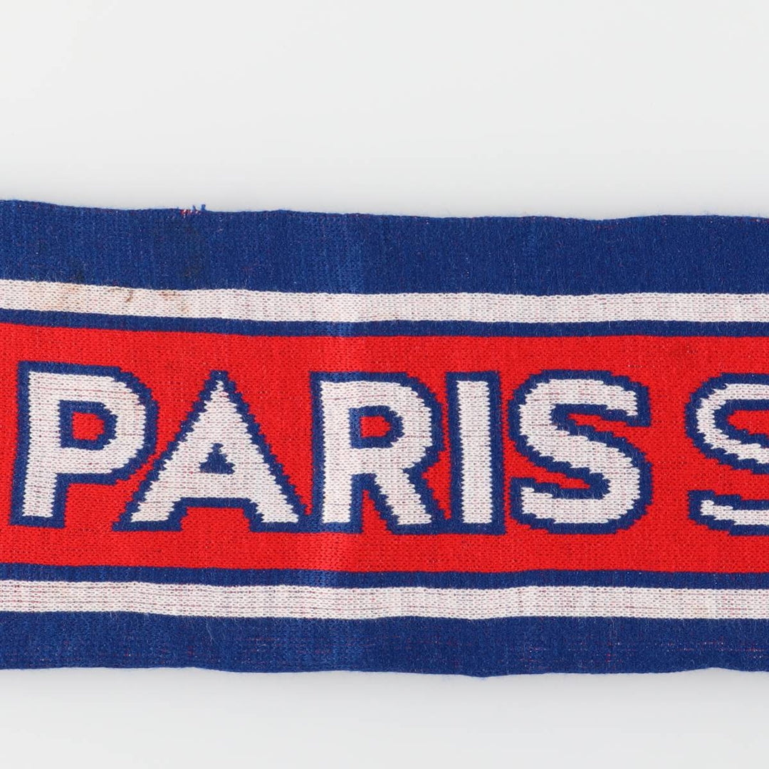 LIGUE 1 Paris Saint-Germain FC Tricolor Soccer Acrylic Scarf acrylic red type Vintage Second Hand