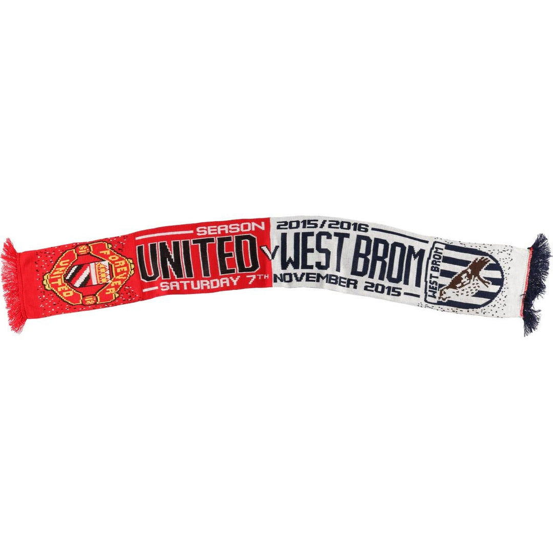 Manchester United West Bromwich Albion FC Soccer Scarf unclear red type Vintage Second Hand