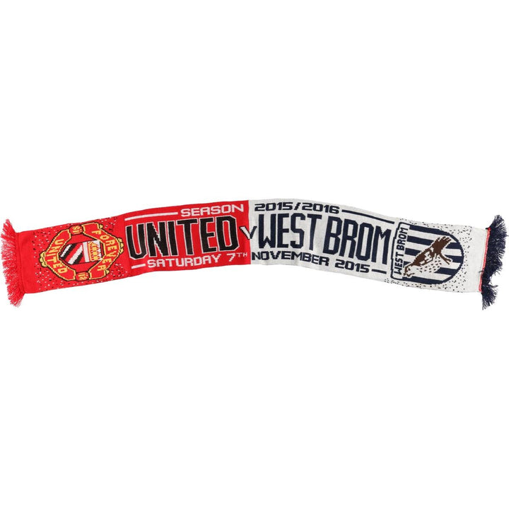 Manchester United West Bromwich Albion FC Soccer Scarf unclear red type Vintage Second Hand
