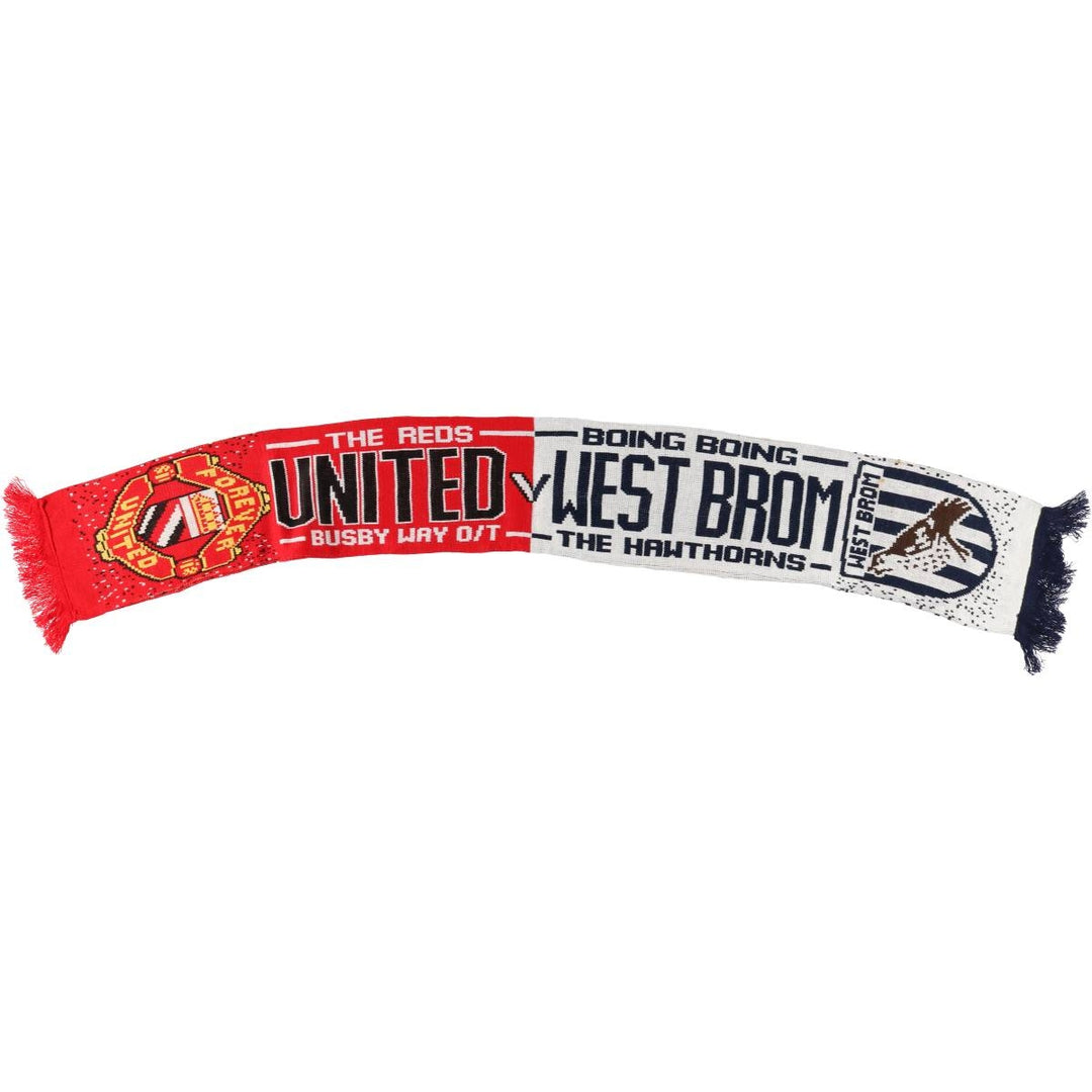 Manchester United West Bromwich Albion FC Soccer Scarf unclear red type Vintage Second Hand