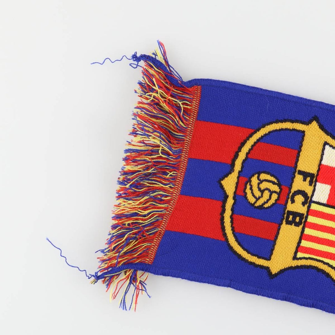 LA LIGA FC BARCELONA Soccer Acrylic Scarf acrylic blue type Vintage Second Hand