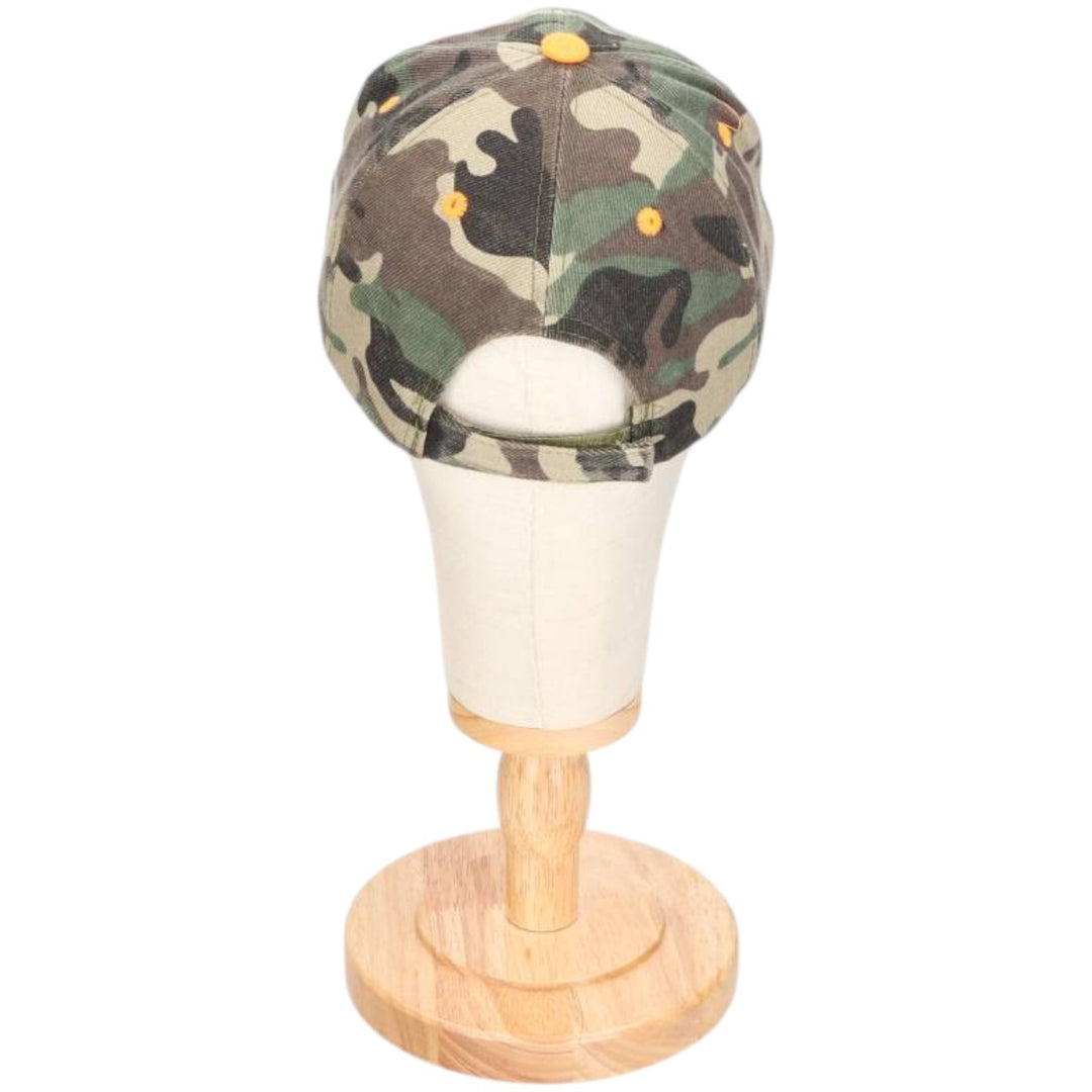 Harley-Davidson Camouflage Pattern Woodland Camo Baseball Cap, One Size Fits Most cotton Khaki type sage green Vintage Second Hand