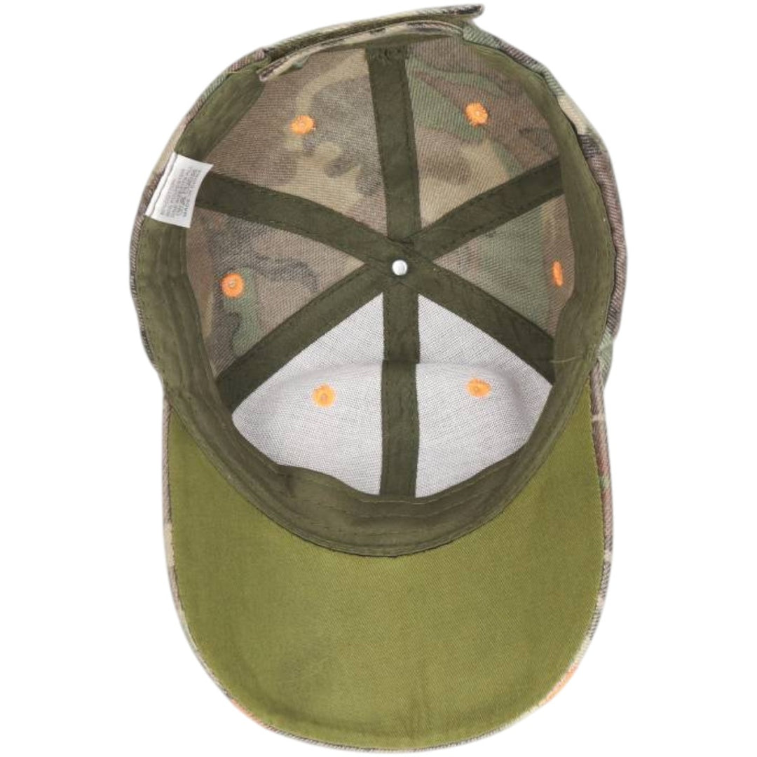 Harley-Davidson Camouflage Pattern Woodland Camo Baseball Cap, One Size Fits Most cotton Khaki type sage green Vintage Second Hand