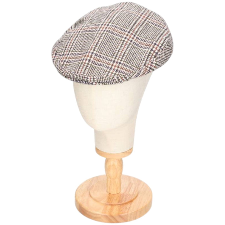 Kangol Classic Check Pattern Hunting Cap, Made in England, One Size Fits Most polyester gray type Vintage Second Hand