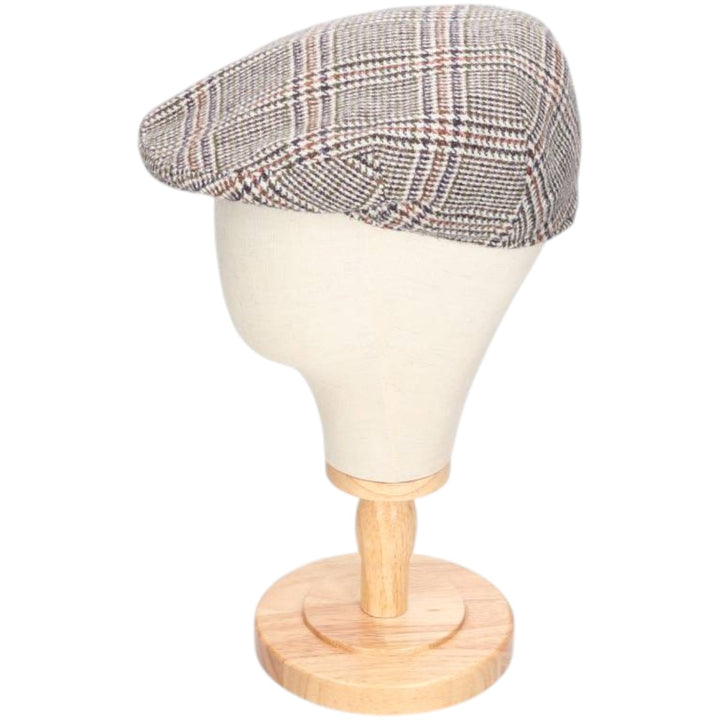 Kangol Classic Check Pattern Hunting Cap, Made in England, One Size Fits Most polyester gray type Vintage Second Hand