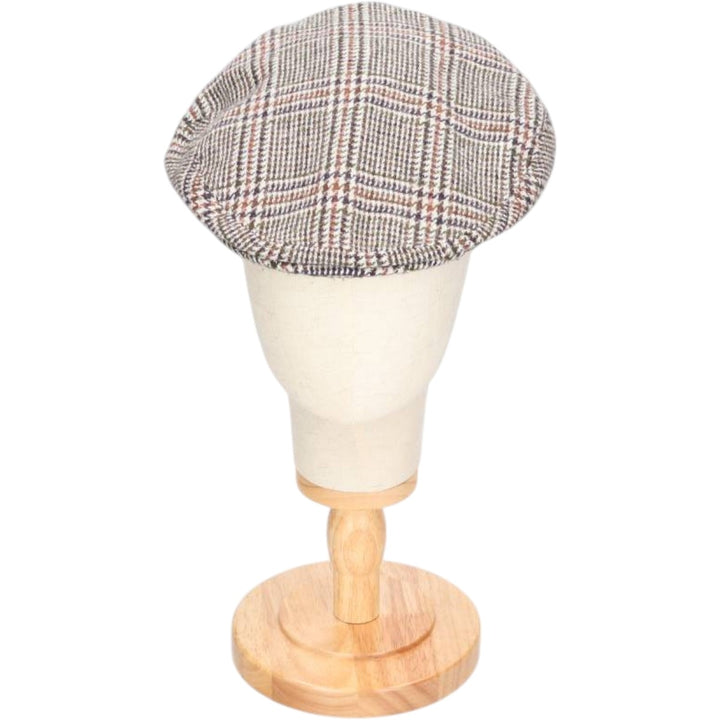 Kangol Classic Check Pattern Hunting Cap, Made in England, One Size Fits Most polyester gray type Vintage Second Hand