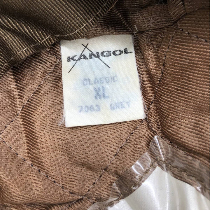Kangol Classic Check Pattern Hunting Cap, Made in England, One Size Fits Most polyester gray type Vintage Second Hand
