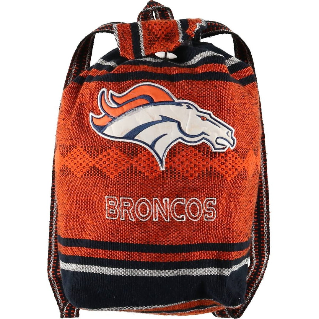 NFL DENVER BRONCOS Denver Broncos Border Pattern Daypack Backpack unclear orange type Vintage Second Hand