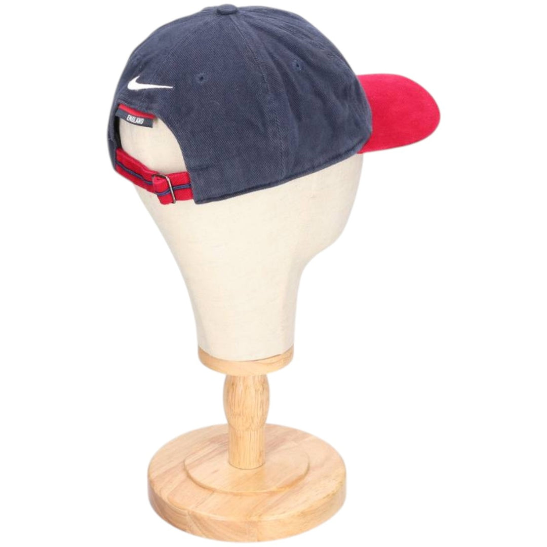 90'S Nike England Rugby Team Two-Tone Baseball Cap, 6-Panel, One Size Fits Most cotton navy blue type Vintage Second Hand