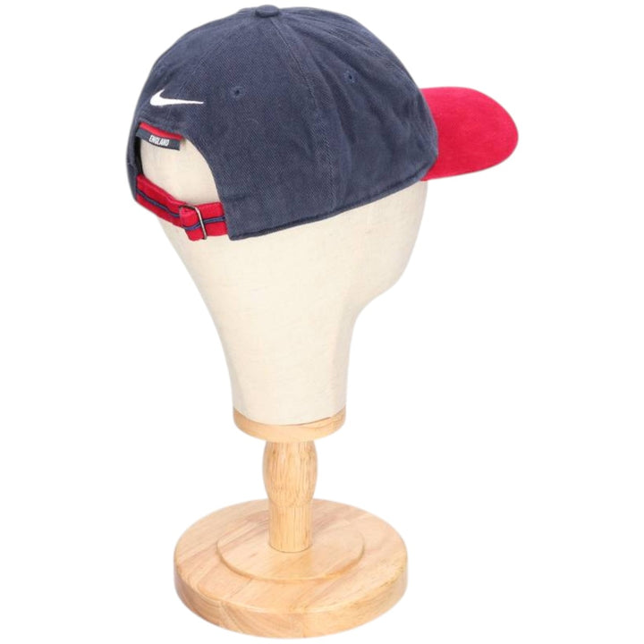 90'S Nike England Rugby Team Two-Tone Baseball Cap, 6-Panel, One Size Fits Most cotton navy blue type Vintage Second Hand