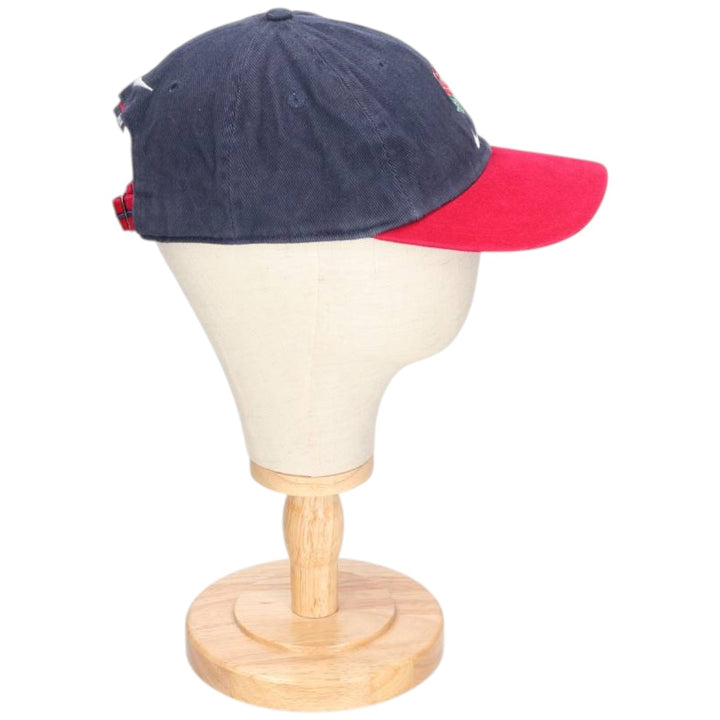 90'S Nike England Rugby Team Two-Tone Baseball Cap, 6-Panel, One Size Fits Most cotton navy blue type Vintage Second Hand