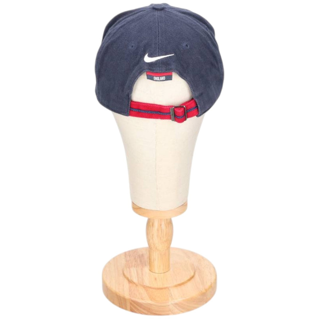 90'S Nike England Rugby Team Two-Tone Baseball Cap, 6-Panel, One Size Fits Most cotton navy blue type Vintage Second Hand