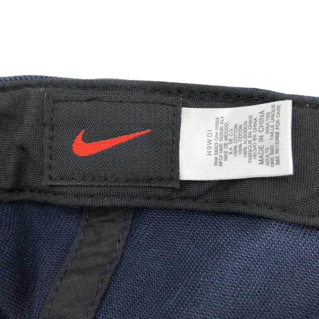 90'S Nike England Rugby Team Two-Tone Baseball Cap, 6-Panel, One Size Fits Most cotton navy blue type Vintage Second Hand