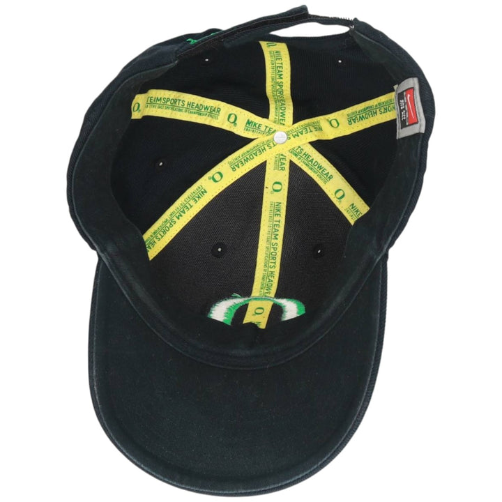 2000'S Nike Team College Oregon University Baseball Cap, One Size Fits Most acrylic black type Vintage Second Hand