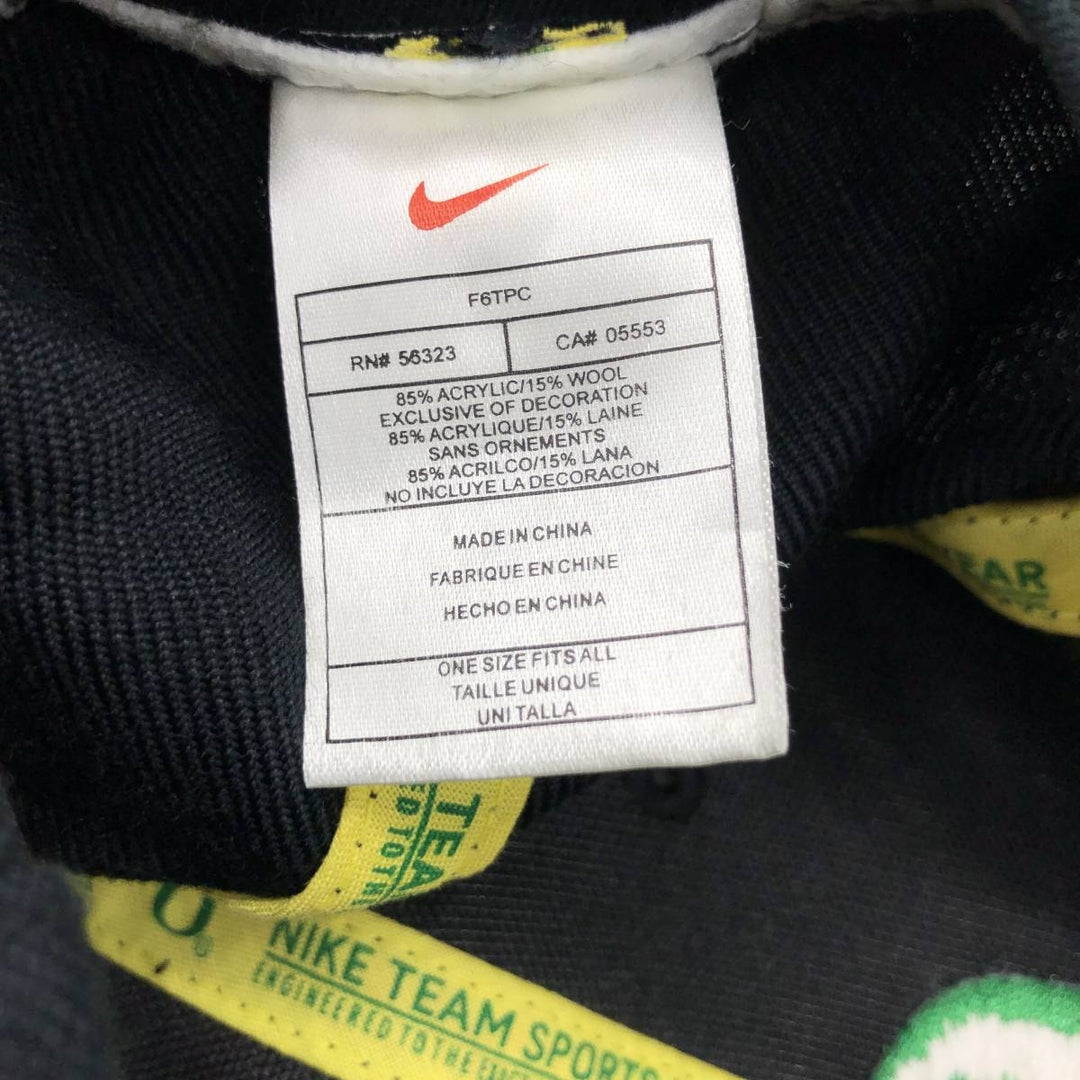 2000'S Nike Team College Oregon University Baseball Cap, One Size Fits Most acrylic black type Vintage Second Hand