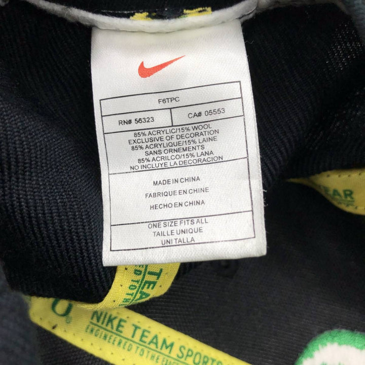 2000'S Nike Team College Oregon University Baseball Cap, One Size Fits Most acrylic black type Vintage Second Hand