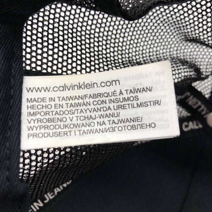 Calvin Klein Jeans Mesh Cap, Free Size cotton black type Vintage Second Hand