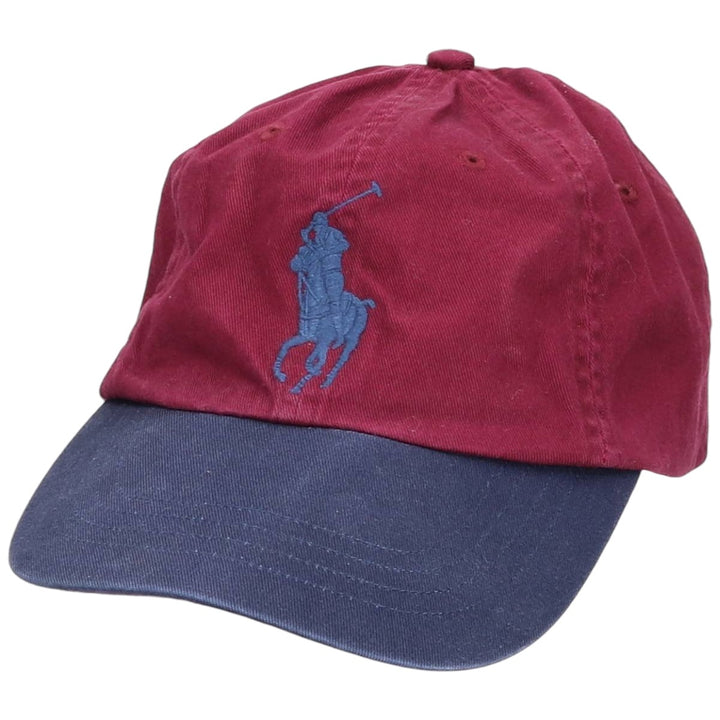 Ralph Lauren POLO RALPH LAUREN Big Pony Two-Tone Baseball Cap, One Size Fits Most unclear burgundy type Vintage Second Hand