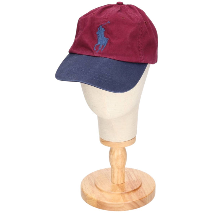 Ralph Lauren POLO RALPH LAUREN Big Pony Two-Tone Baseball Cap, One Size Fits Most unclear burgundy type Vintage Second Hand