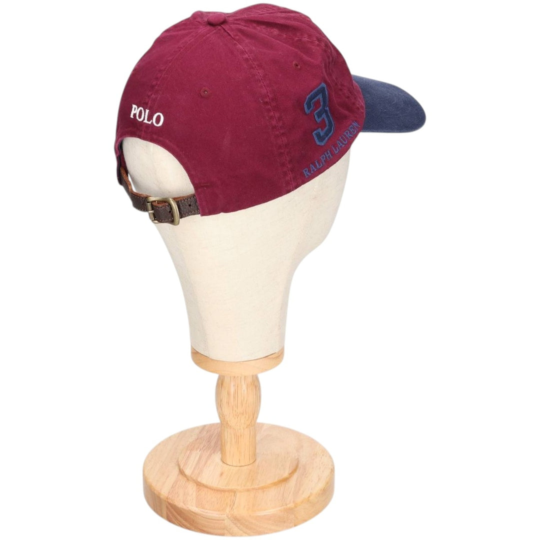 Ralph Lauren POLO RALPH LAUREN Big Pony Two-Tone Baseball Cap, One Size Fits Most unclear burgundy type Vintage Second Hand