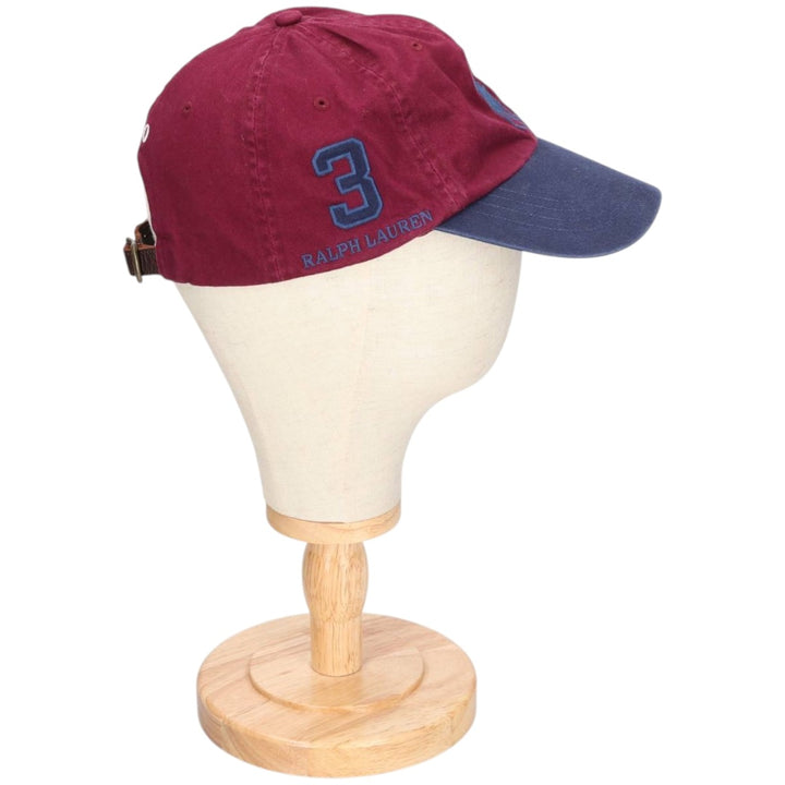 Ralph Lauren POLO RALPH LAUREN Big Pony Two-Tone Baseball Cap, One Size Fits Most unclear burgundy type Vintage Second Hand