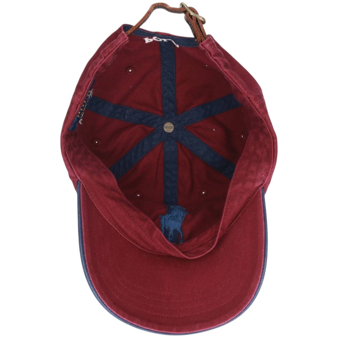 Ralph Lauren POLO RALPH LAUREN Big Pony Two-Tone Baseball Cap, One Size Fits Most unclear burgundy type Vintage Second Hand
