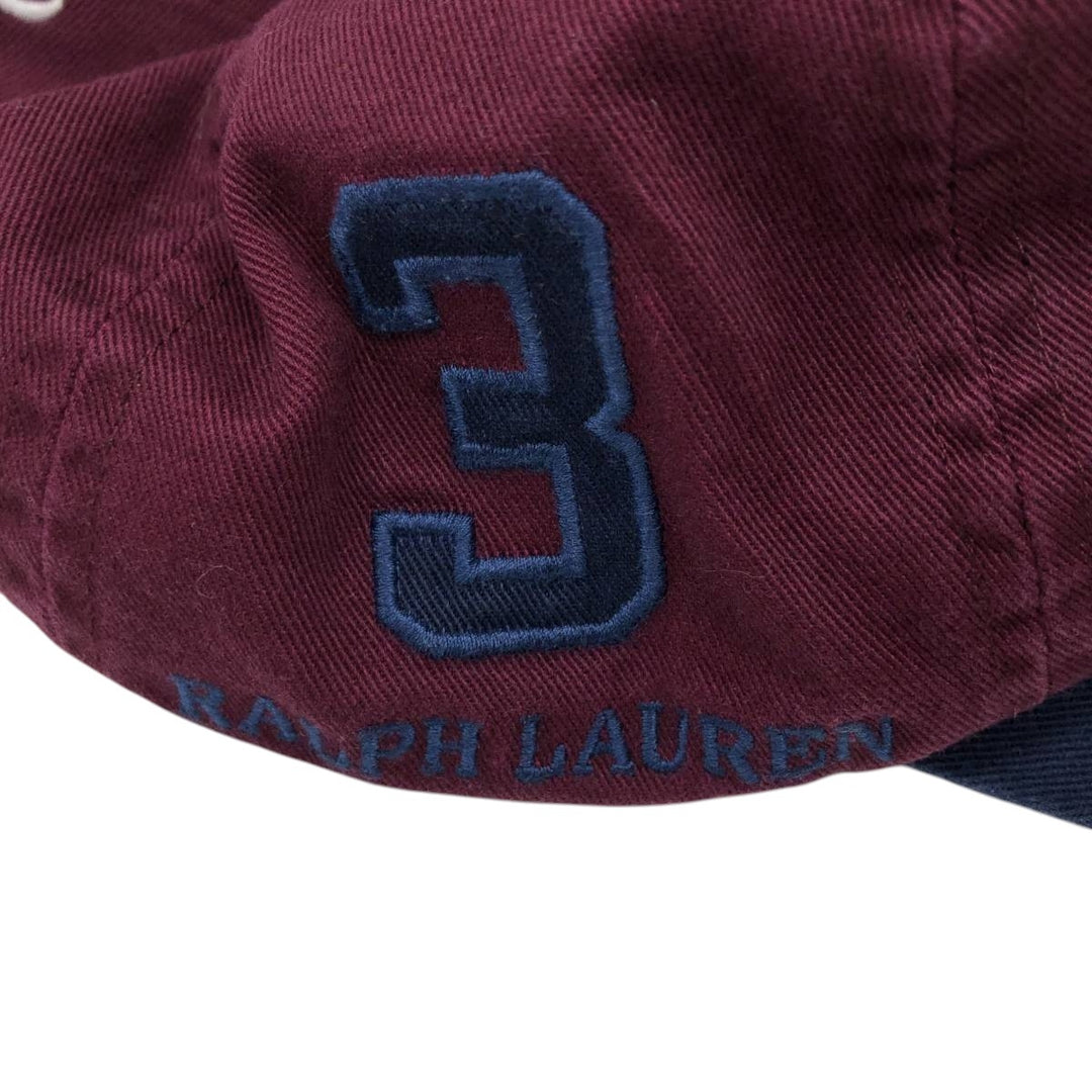 Ralph Lauren POLO RALPH LAUREN Big Pony Two-Tone Baseball Cap, One Size Fits Most unclear burgundy type Vintage Second Hand