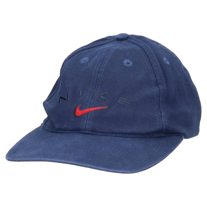 90'S Nike Baseball Cap, Free Size, Vintage cotton navy blue type Vintage Second Hand