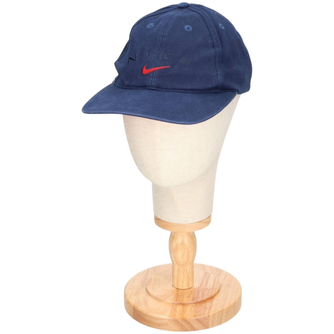 90'S Nike Baseball Cap, Free Size, Vintage cotton navy blue type Vintage Second Hand