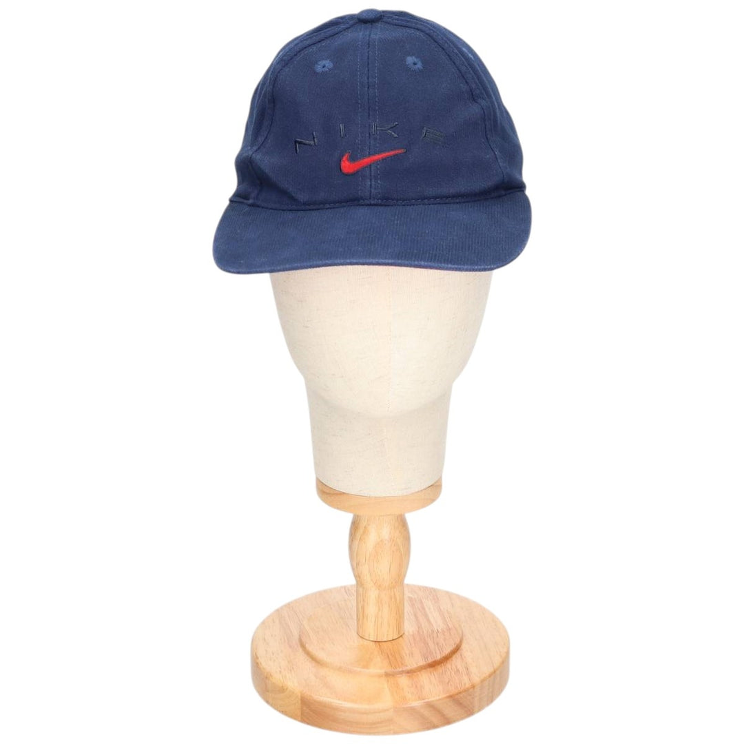 90'S Nike Baseball Cap, Free Size, Vintage cotton navy blue type Vintage Second Hand
