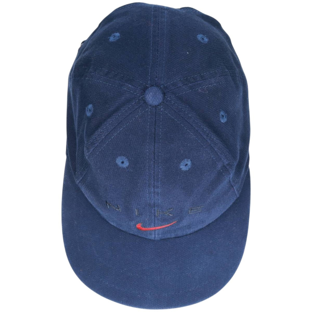 90'S Nike Baseball Cap, Free Size, Vintage cotton navy blue type Vintage Second Hand